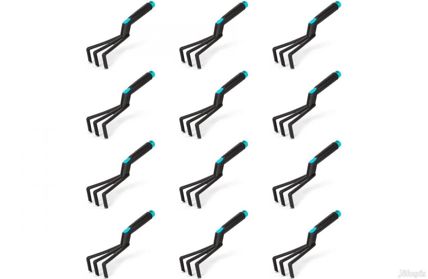 Kerti 12 darab szerszám kézi villás talajlazító műanyag 28