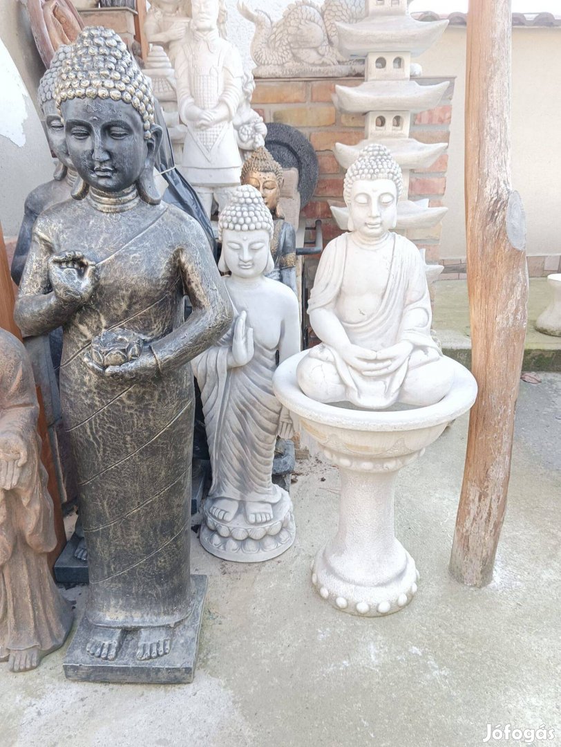 Kerti Kő csobogó szökőkút Buddha szobor 100cm Extra Fagyálló műkő