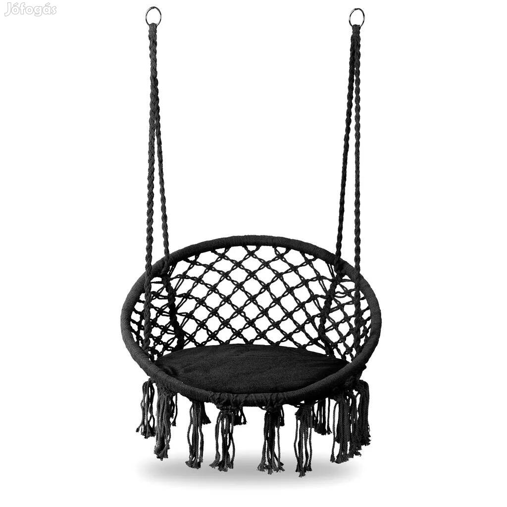 Kerti hinta függő fotel párnával | GW-076A Black + POD