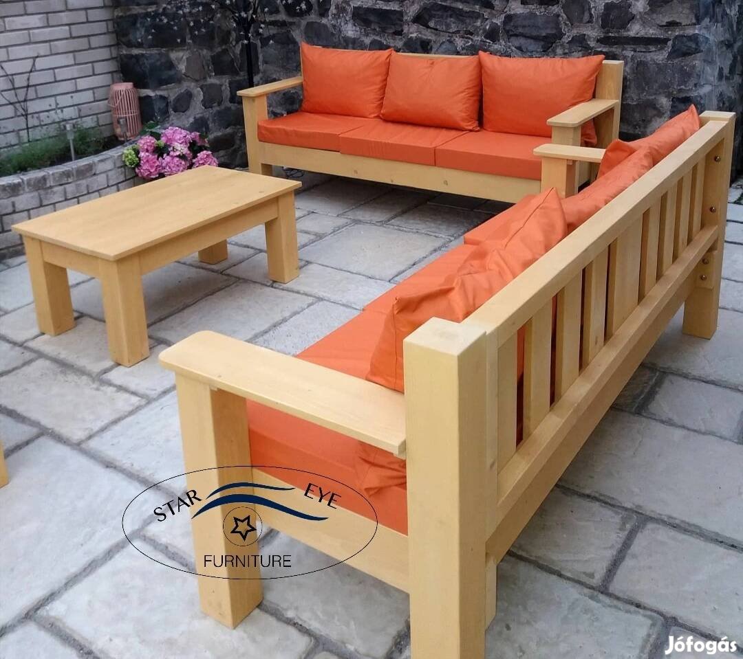 Kerti kanapé igény szerint asztallal. kerti bútor garancia