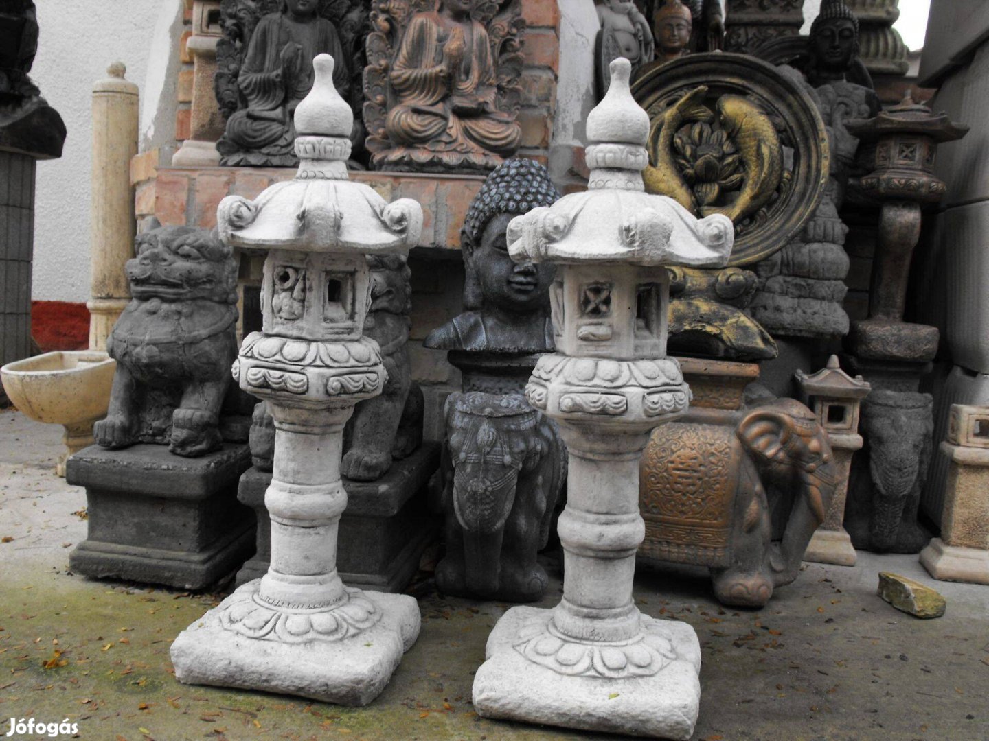 Kerti kő lámpa Fagyálló műkő Nem beton ! Japán kerti pagoda lámpás