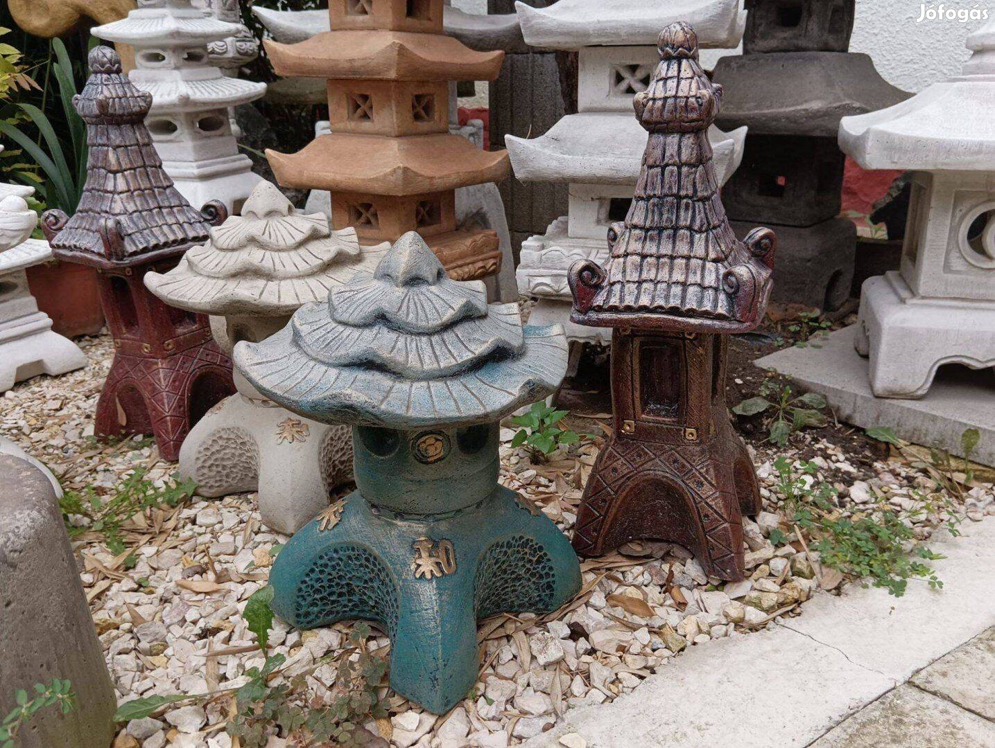 Kerti lámpás kő dísz Japán kertépítő pagoda lámpa szobor