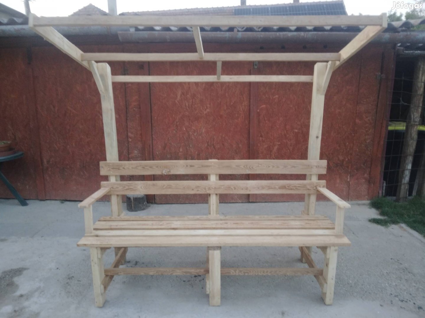 Kerti pad, árnyékolóval 190cm 