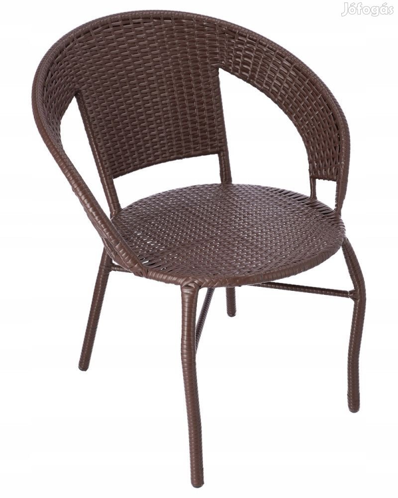 Kerti szék polirattan barna GRD01-C-DB