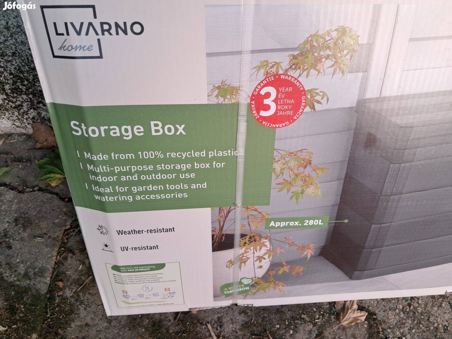 Kerti tároló Lidl Livarno 280 liter kültéri