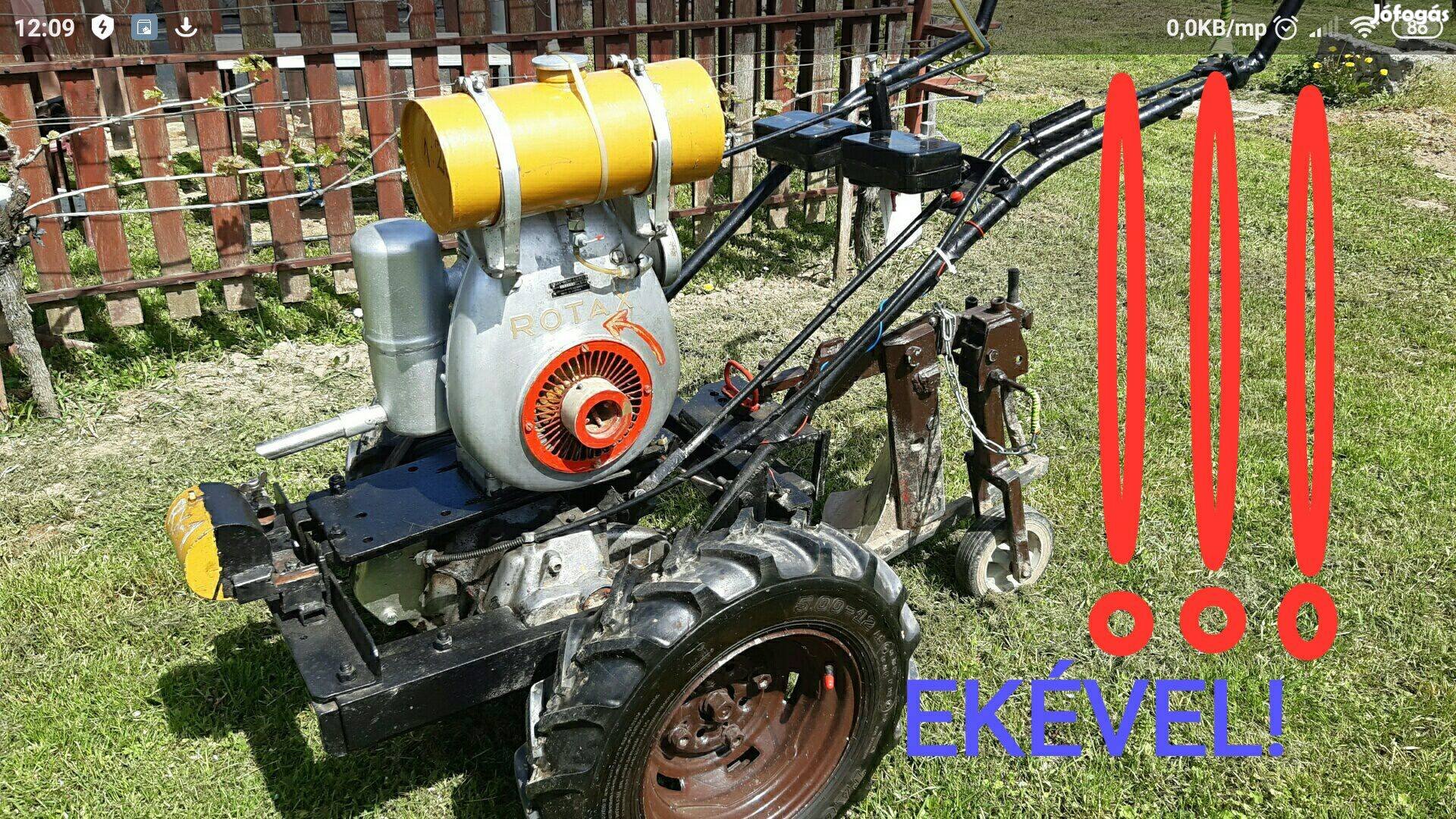 Kerti traktor Rotax + Ekével!!!