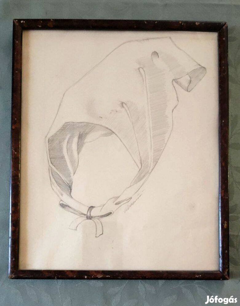 Keserü Ilona: Grafika ,kerettel. Mérete: 20x25 cm