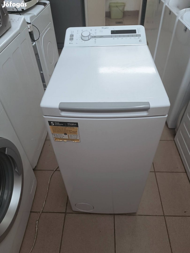 Keskeny 6kg A+++ Whirpool 6.érzék inverteres újszerű mosógép 