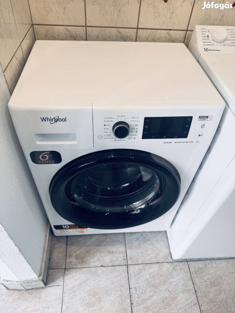 Keskeny 8kg whirlpool elöltöltős Mosogep