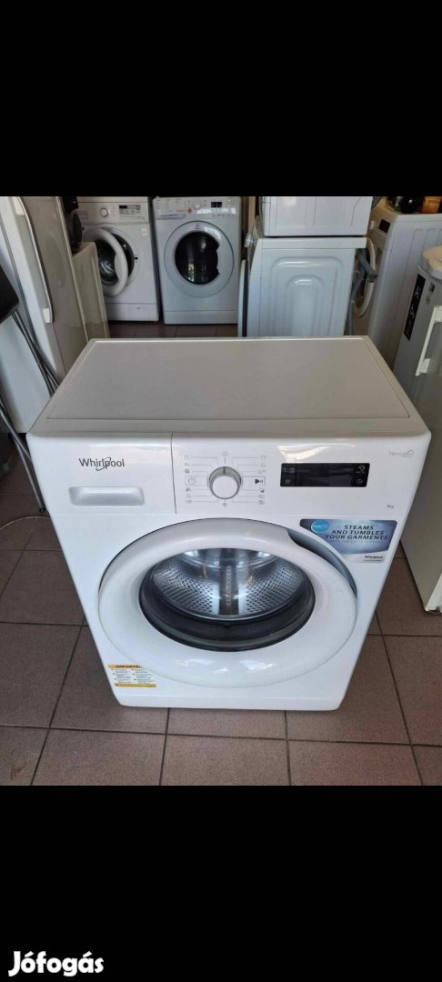 Keskeny A+++ Whirlpool 6.érzék inverteres újszerű mosógép garanciával 