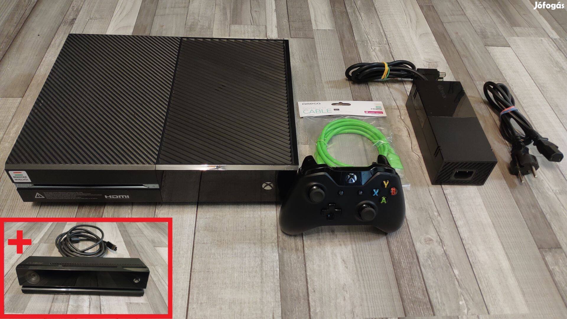 Készleten! Kinect + Magyar Menüs Xbox One 500Gb Konzol +Ajándék Játék!