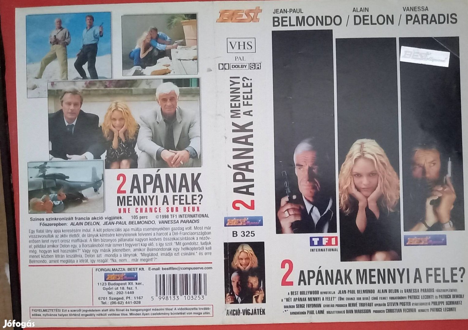 Két apának mennyi a fele - akció vhs- Alain Delon