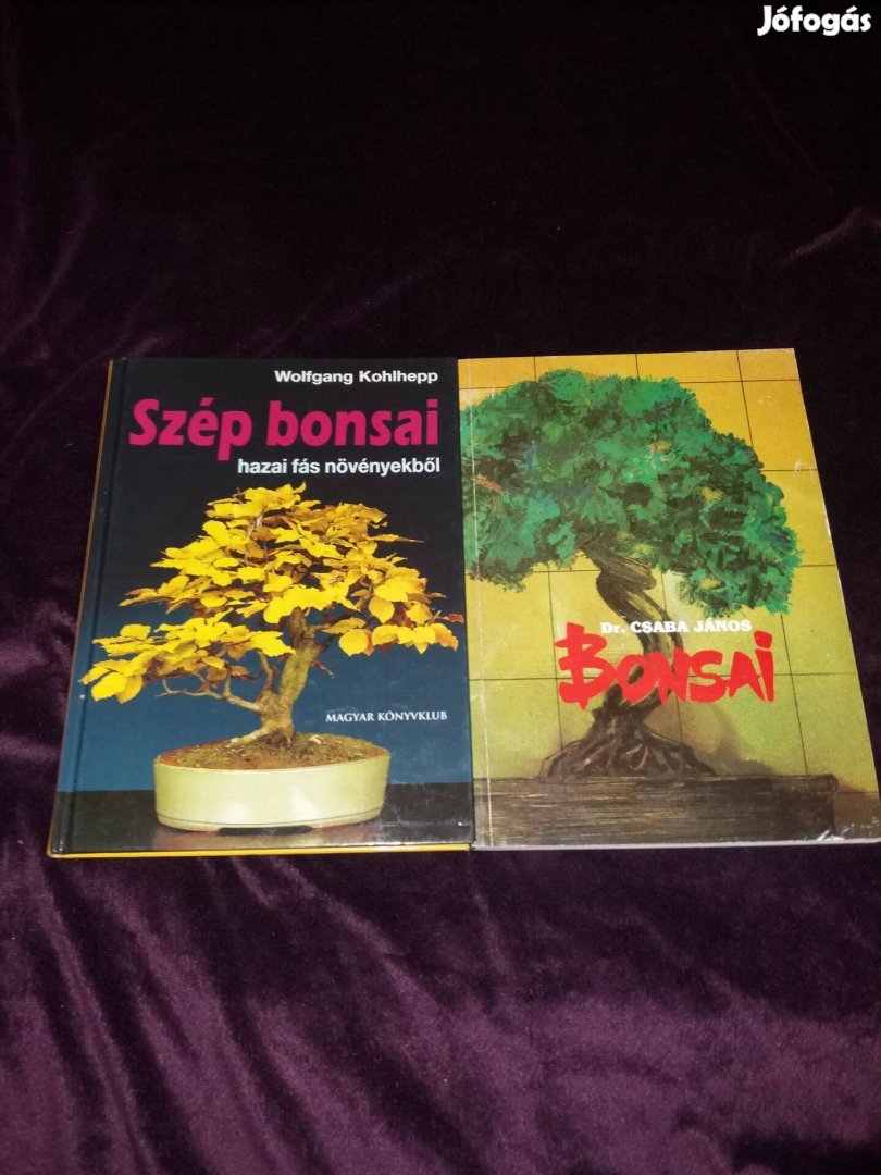 Két bonsai-jal ,törpe fák nevelésével foglalkozó könyv eladó