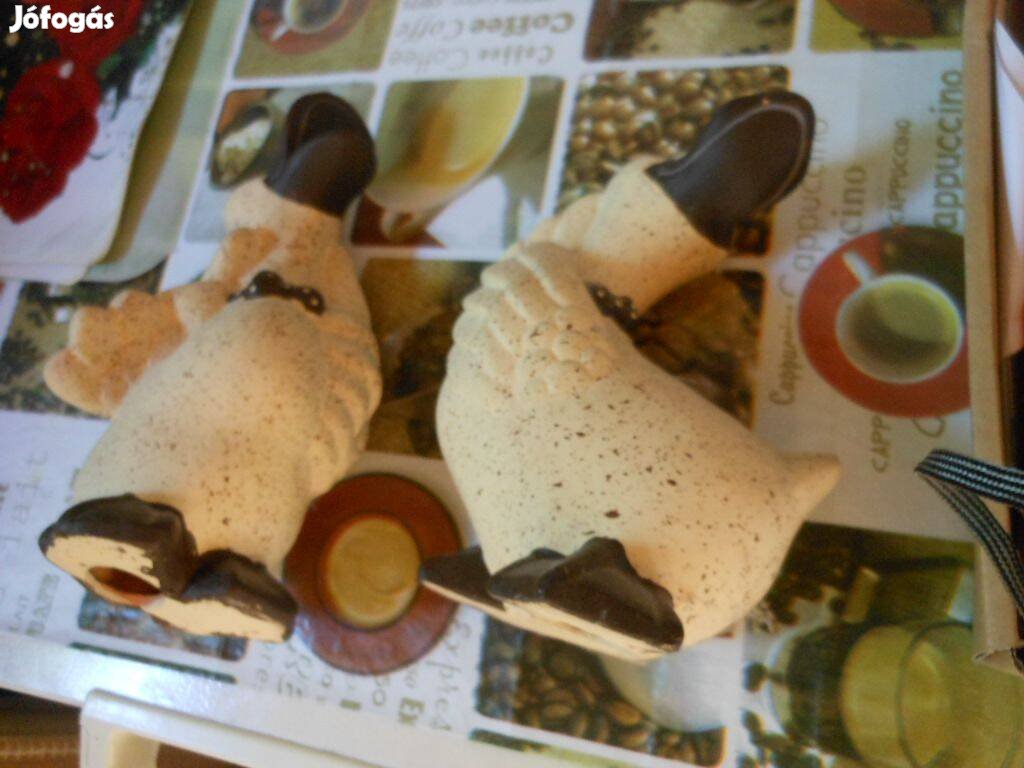 Két cuki kerámia 15,19cm kacsa kert lakás terasz dísz