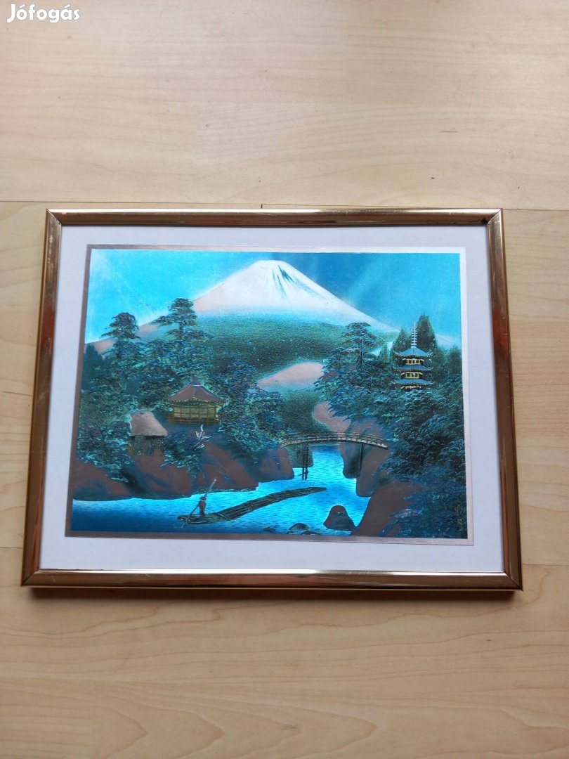 Két különböző irizáló kép keretezve 20x25cm hibátlanok