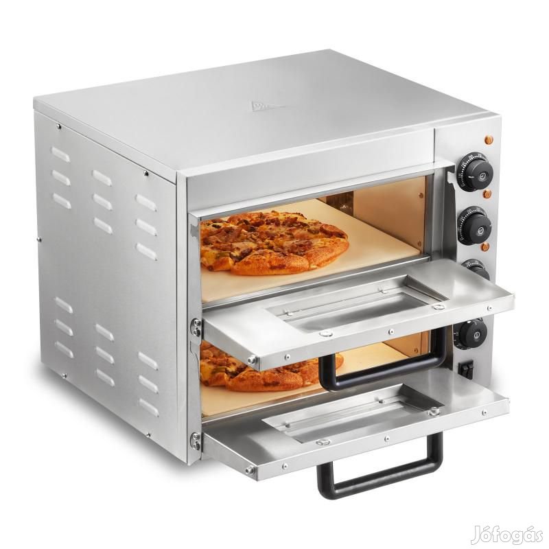 Két szintes pizzasütő  35,5 cm átmérő, 50-350 °C
