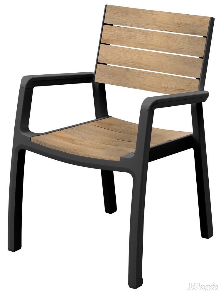 Keter DECO CORALE kerti szék karfával teak grafit