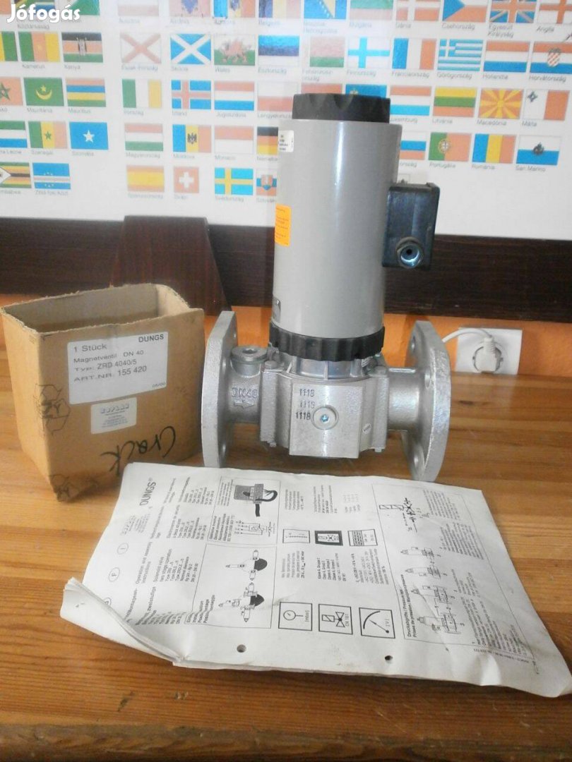 Kétfokozatú automata biztonsági mágnesszelep elzárószelep gázr Új 4604