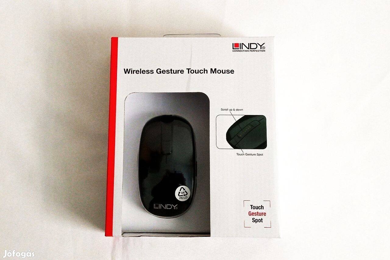 Kétkezes vezeték nélküli egér - Lindy Wireless Gesture Touch Mouse pad