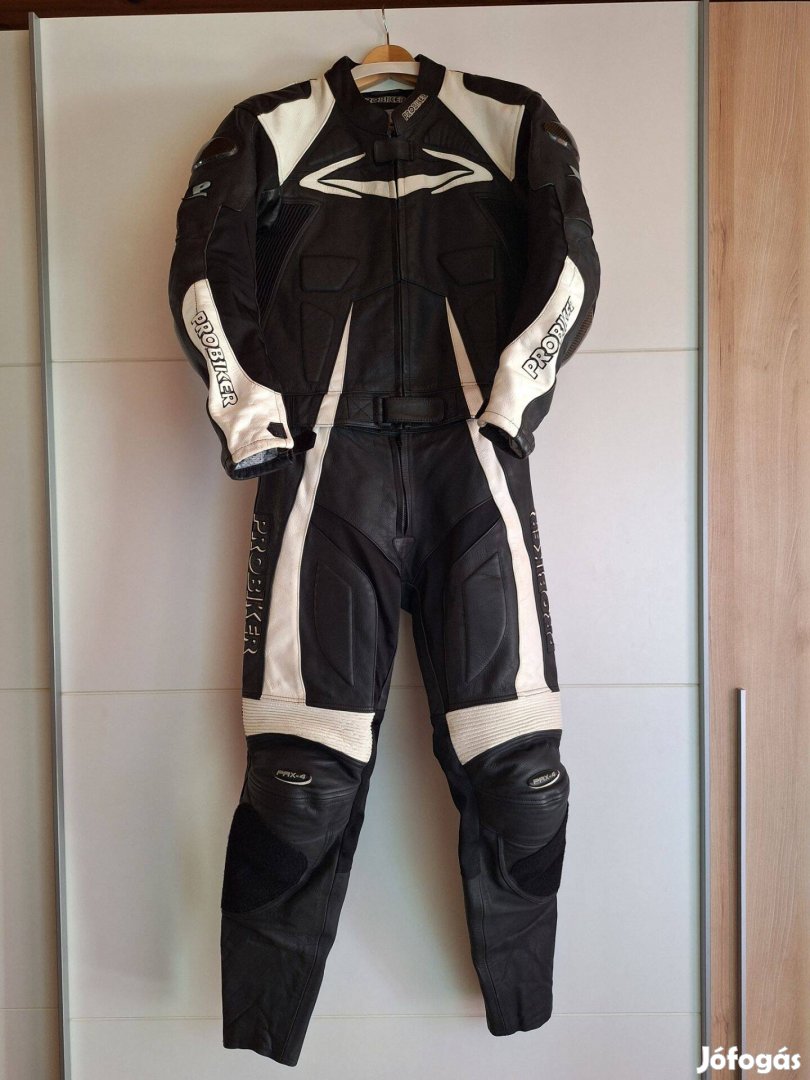 Kétrészes motoros bőrruha 52 L