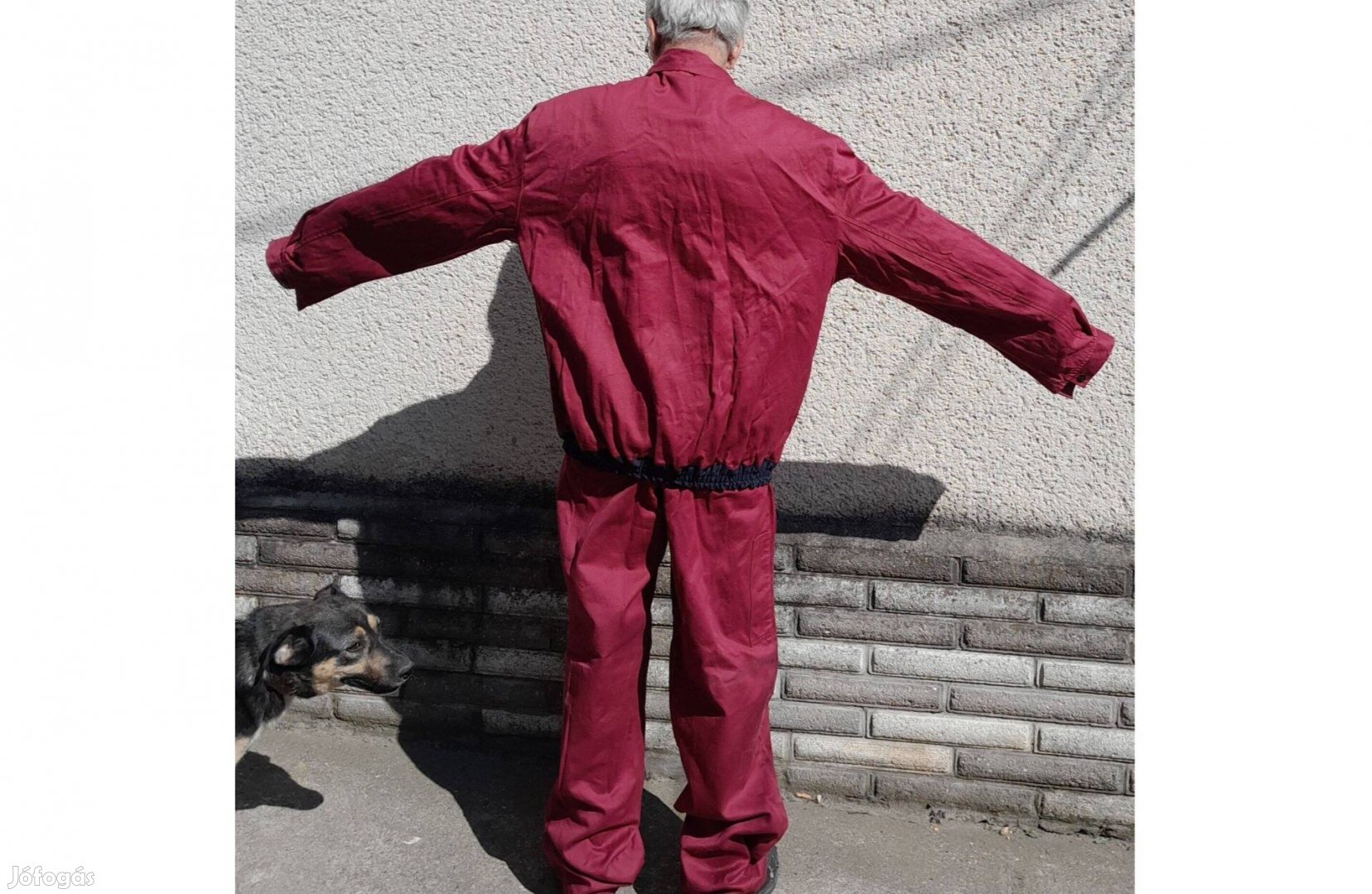 Kétrészes munkaruha, bordó, új nagy méretű Xl-es