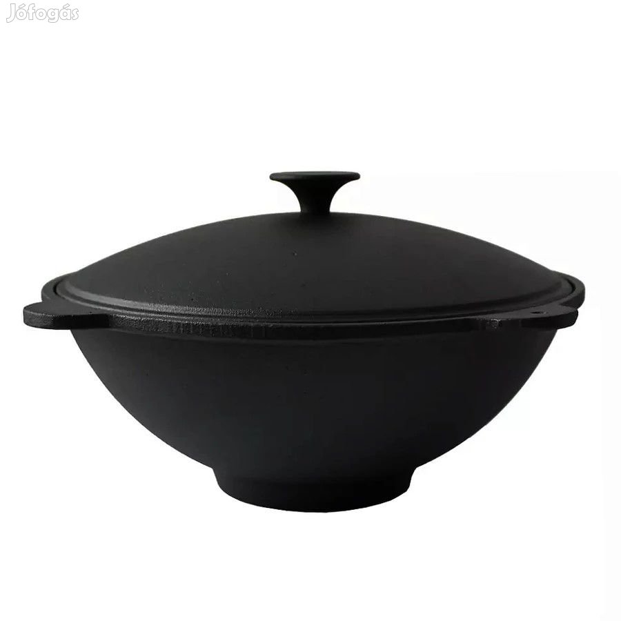 Kétrészes öntöttvas wok és bogrács egyben 51 cm