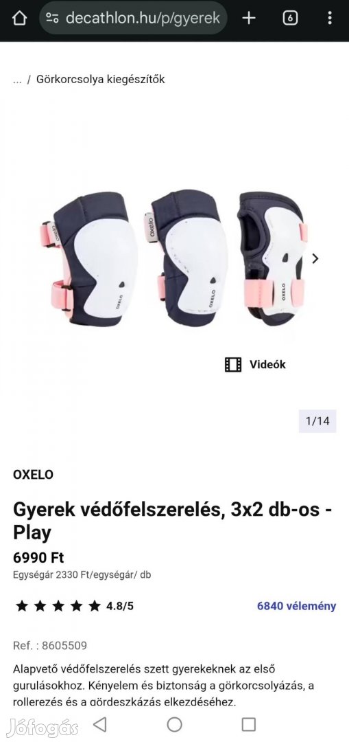 Kétsoros gyerek görkorcsolya kiegészítőkkel