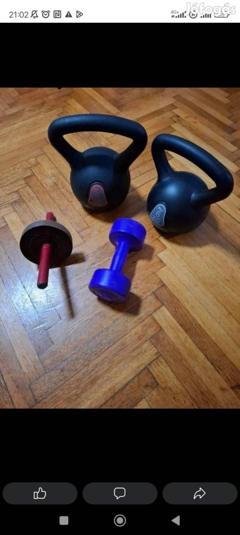 Kettlebell, súlyzó, haskerék