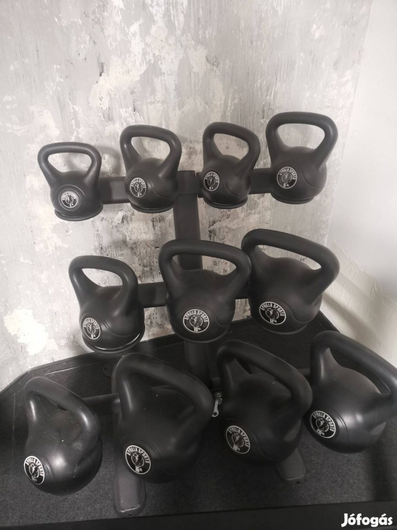 Kettlebell szett *Új + állvány