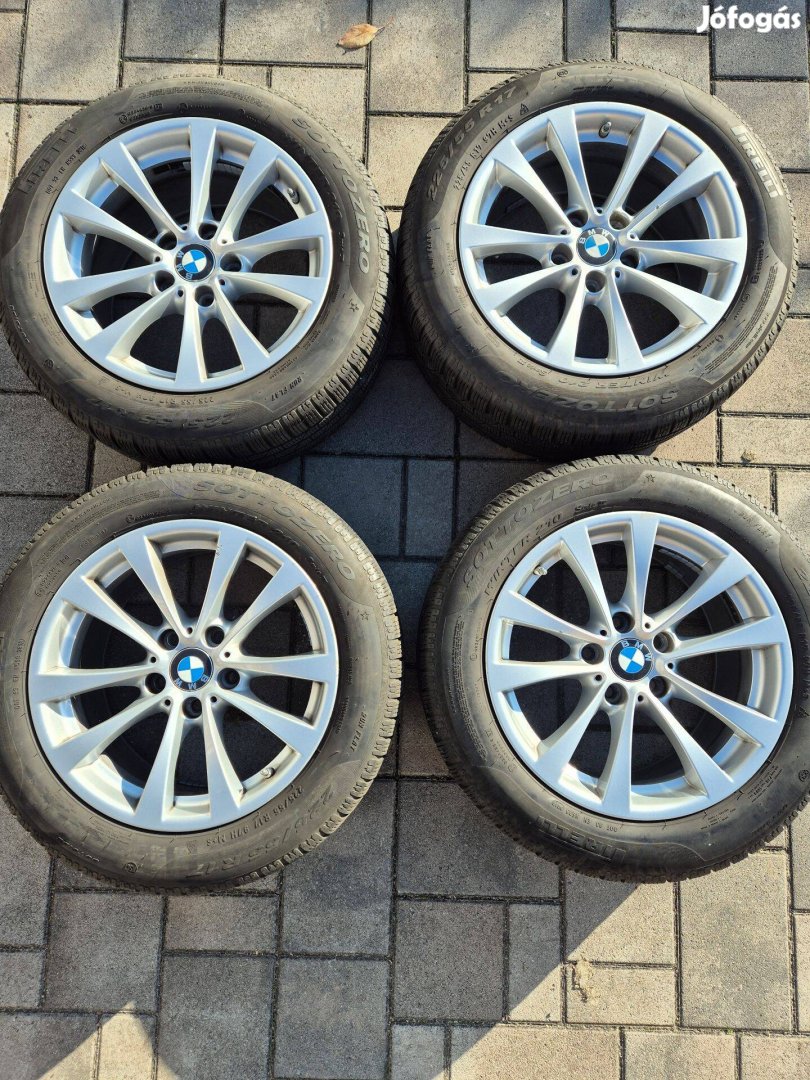 Kevesett futott BMW Style 395 (8x17) alufelni, használt téli gumival
