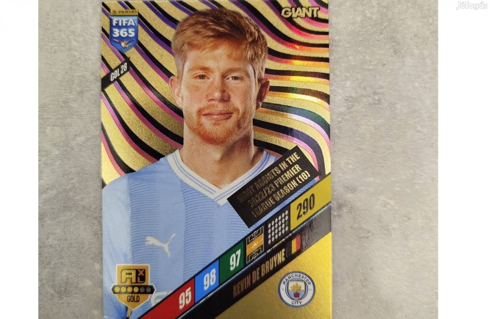 Kevin De Bruyne 2024 giant focis kártya újszerű