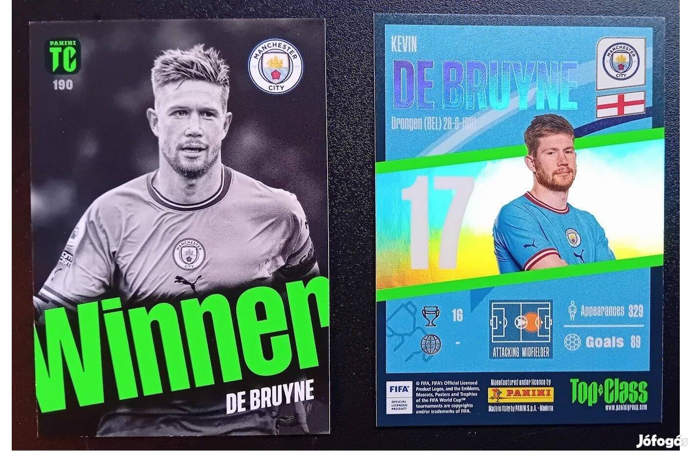 Kevin De Bruyne Manchester City Winner focis kártya Top Class 2023