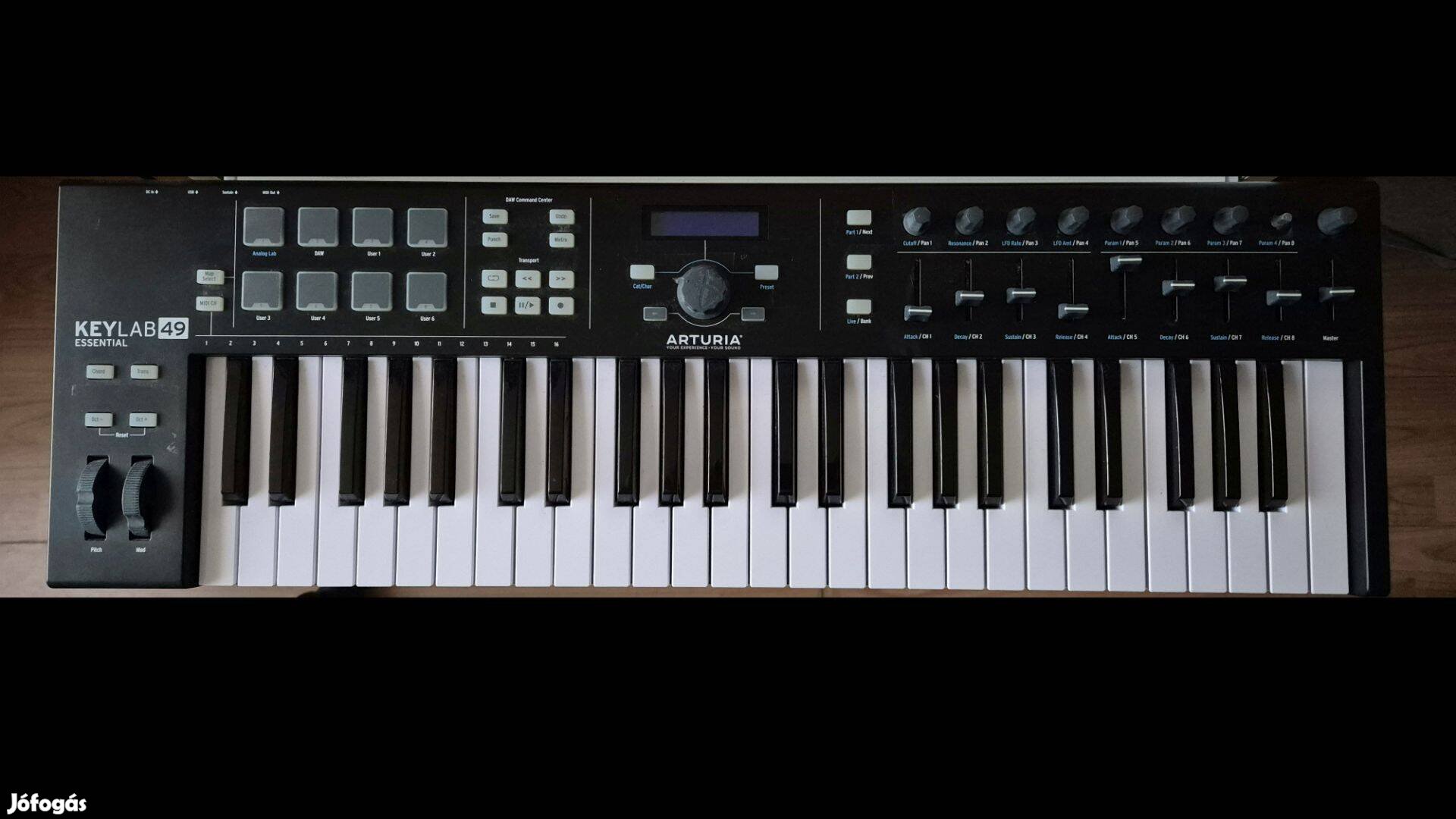 Keylab Essential 49 USB MIDI kontroller billentyűzet fekete