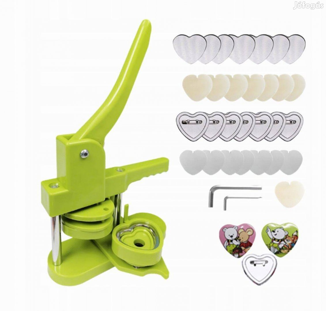 Kezdő kitűző hűtőmágnes készítő szett egyedi formák DIY Számla Gepethu