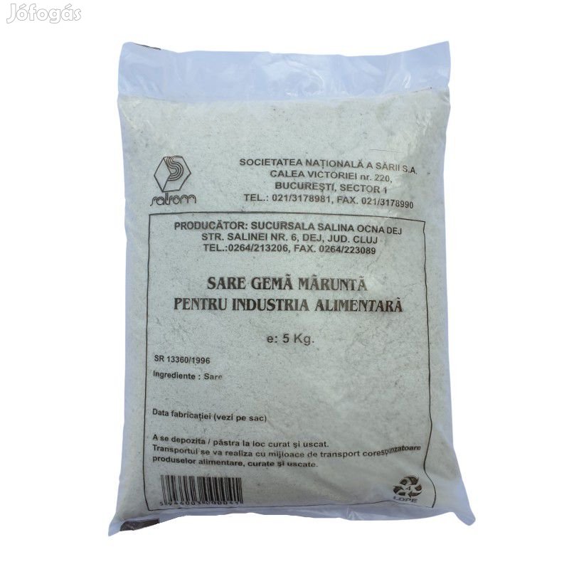 Kezeletlen adalékmentes natúr só 5kg fehér erdélyi só 440ft/kg