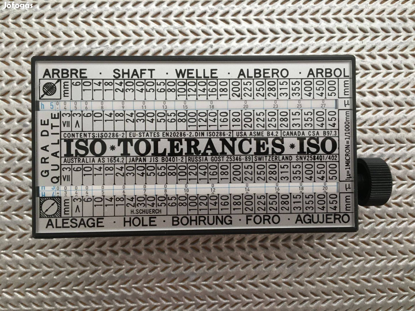 Kézi ISO tűréstáblázat (Tolerator)