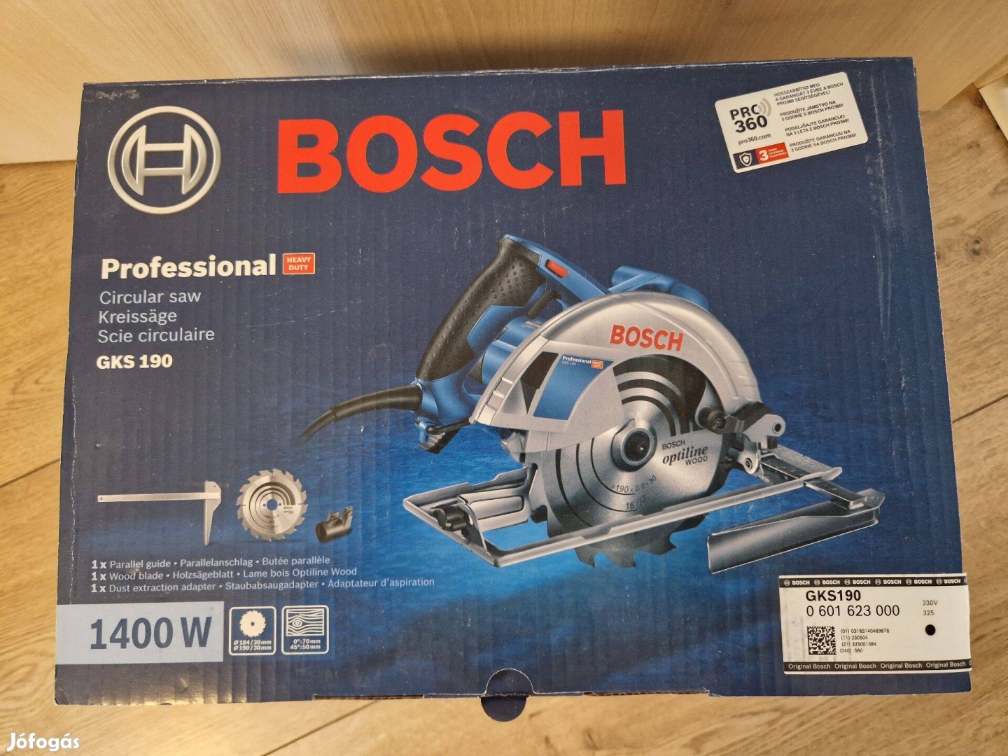 Kézi körfürész Bosch Professional GKS 190 +Fürészlap /Számla-Garancia!