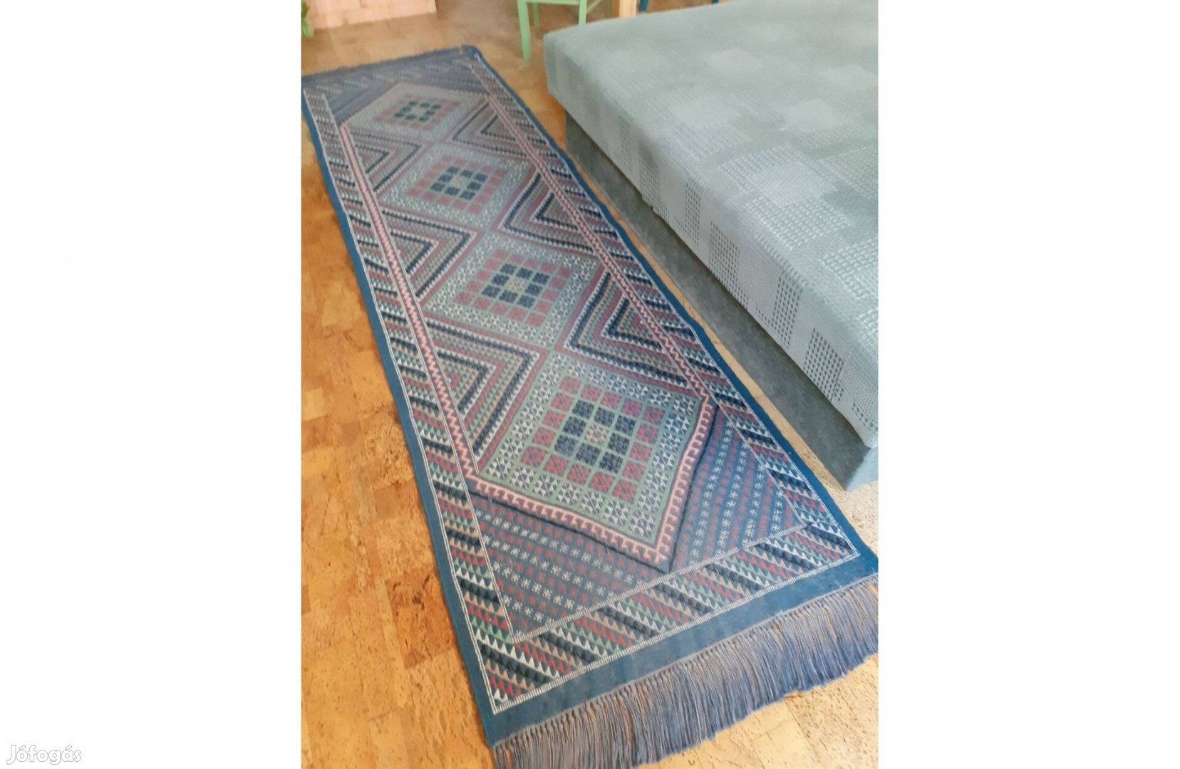 Kézicsomózással szőtt vastag gyapjúszőnyeg - Tunézia,