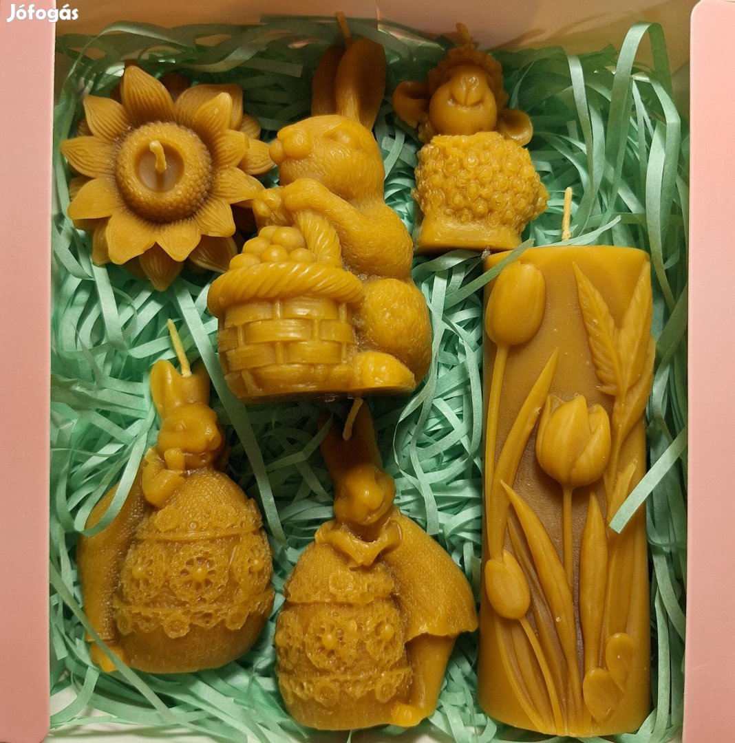 Kézműves, húsvéti méhviasz gyertya box