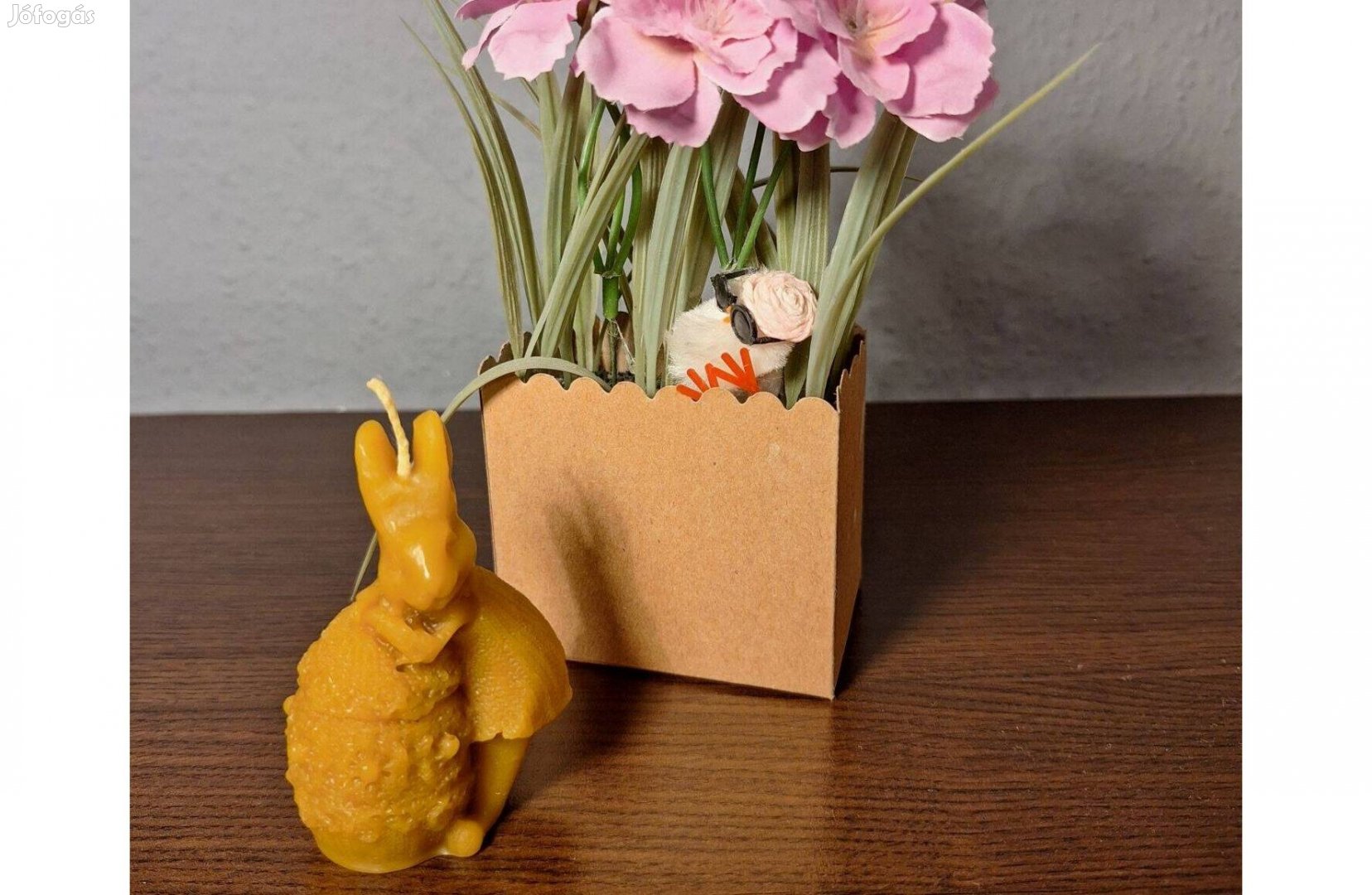 Kézműves húsvéti méhviasz gyertya