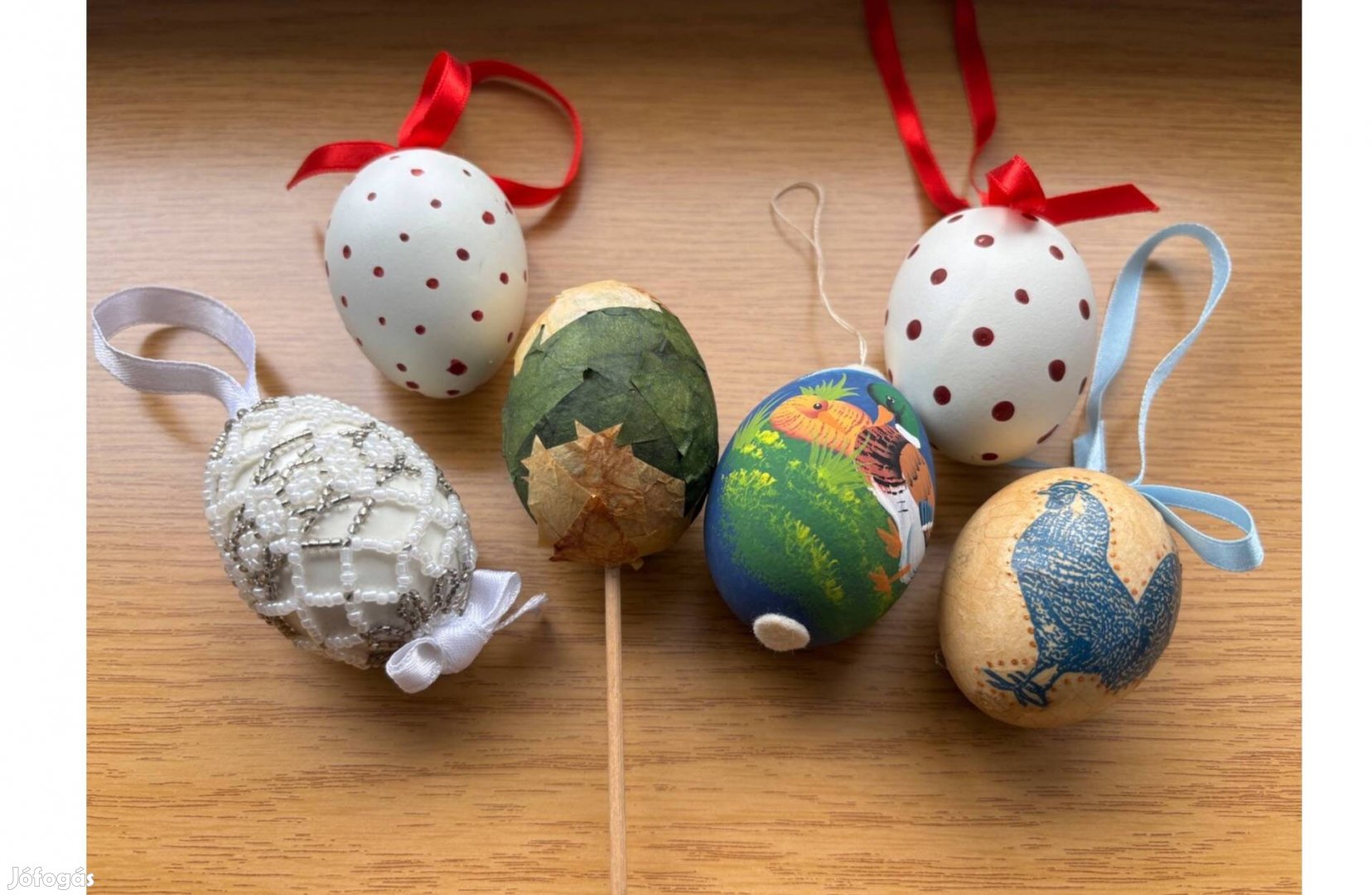 Kézműves húsvéti tojások 6 db együtt , tavaszi dekoráció