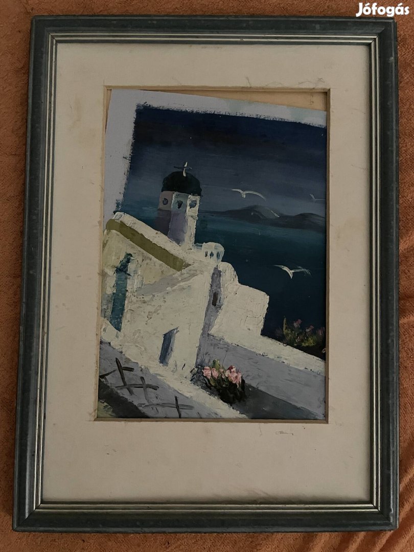 Kézzel festett görög kép 20 * 30 cm retro 