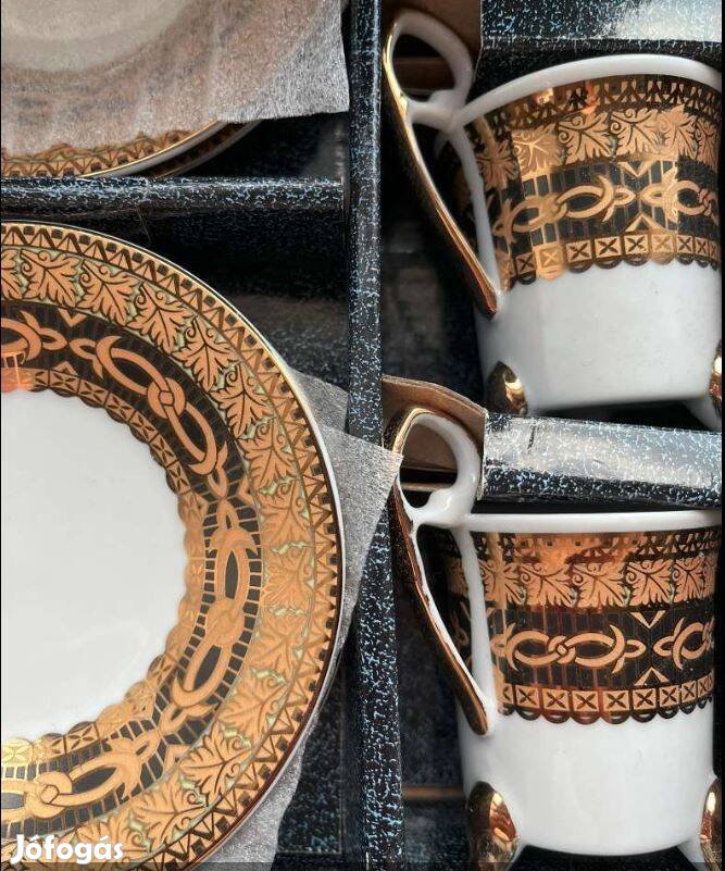 Kézzel festett japán porcelán teás készlet 6dbos 9000ft óbuda