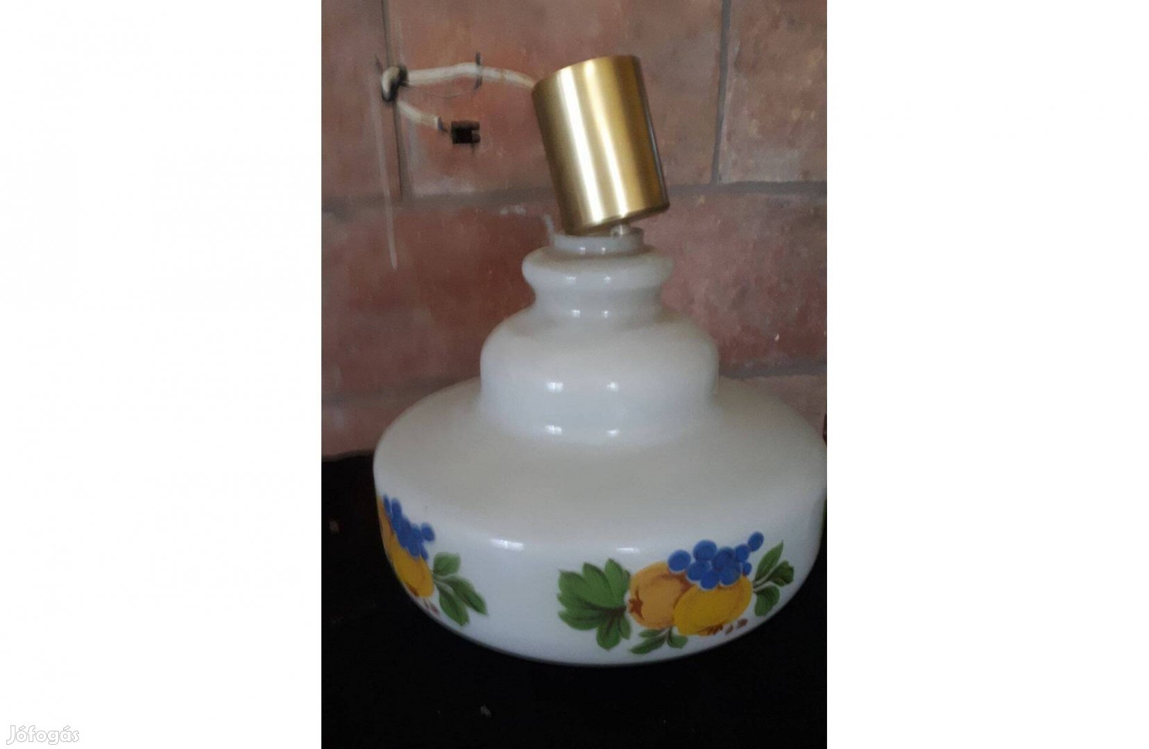 Kézzel festett tejüveg retro konyhai lámpabúra