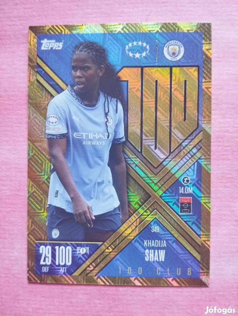 Khadija Shaw Manchester City 100 Club Uwcl BL 2025 Extra focis kártya