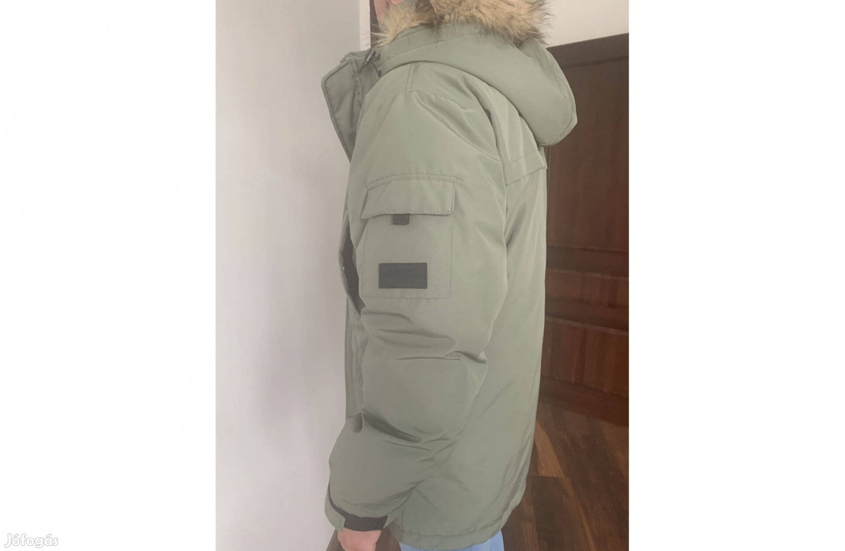 Khaki színű Pull and bear férfi -téli- kabát XL méretben