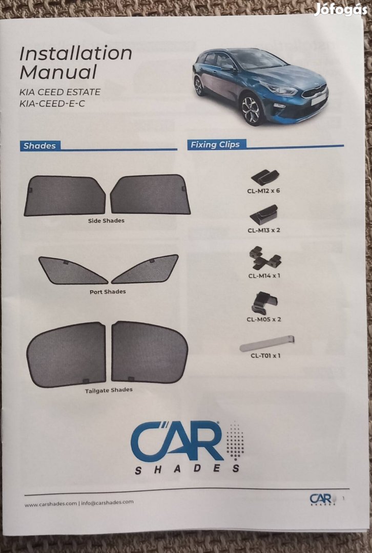 Kia Ceed (kombi) árnyékoló szett 2018-tól