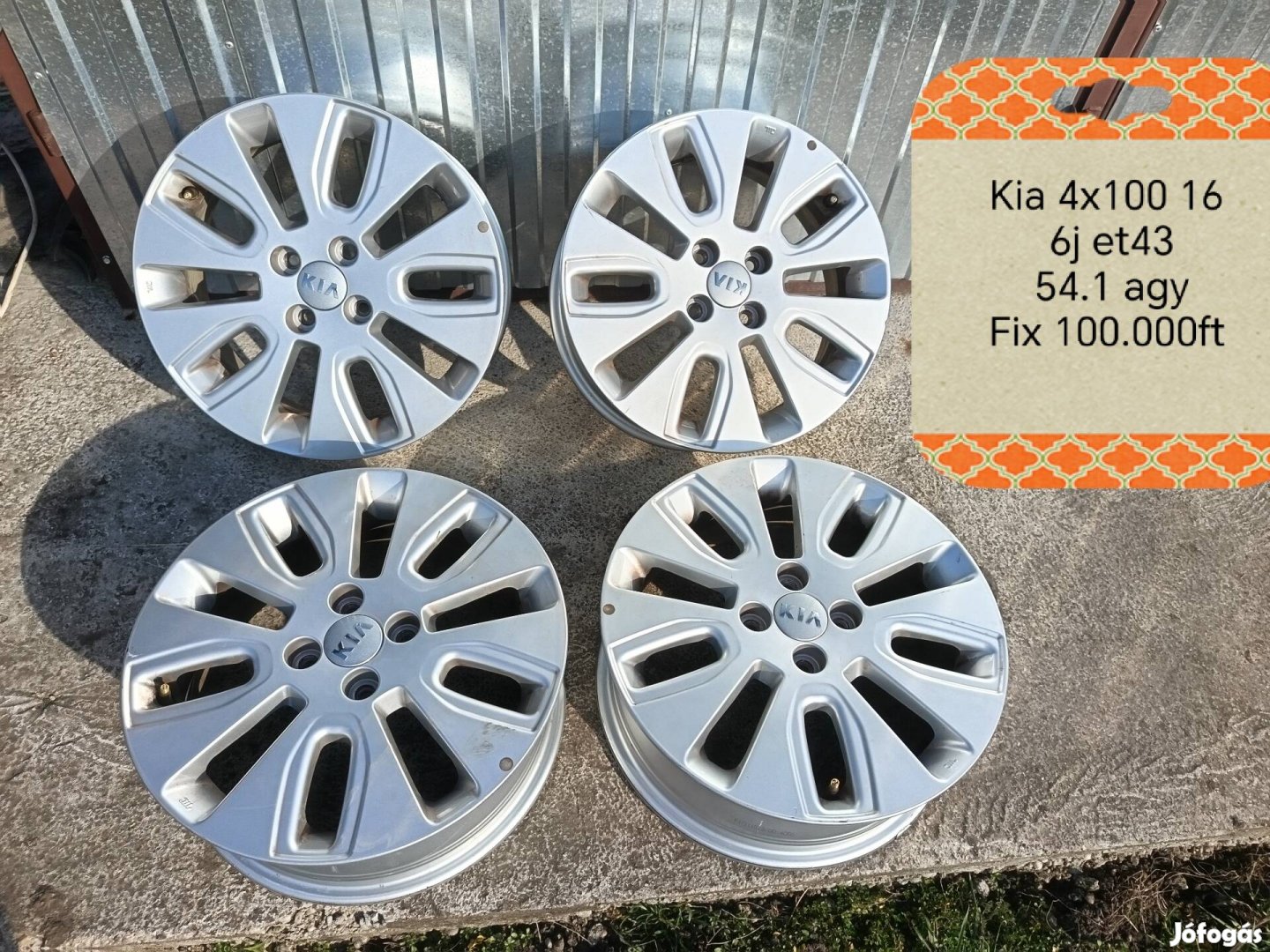 Kia Rio gyári alufelni 4x100 16 col
