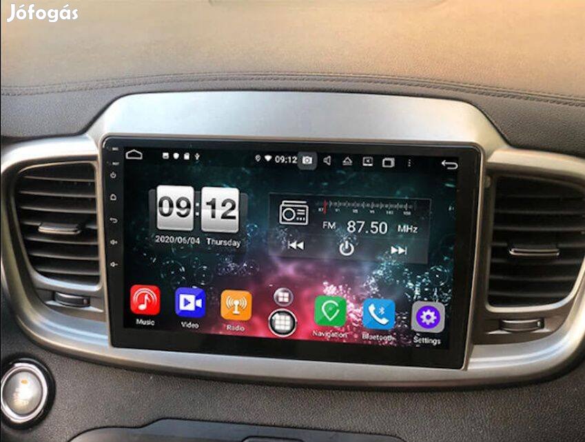 Kia Sorento Carplay Multimédia Android GPS Rádió Tolatókamerával