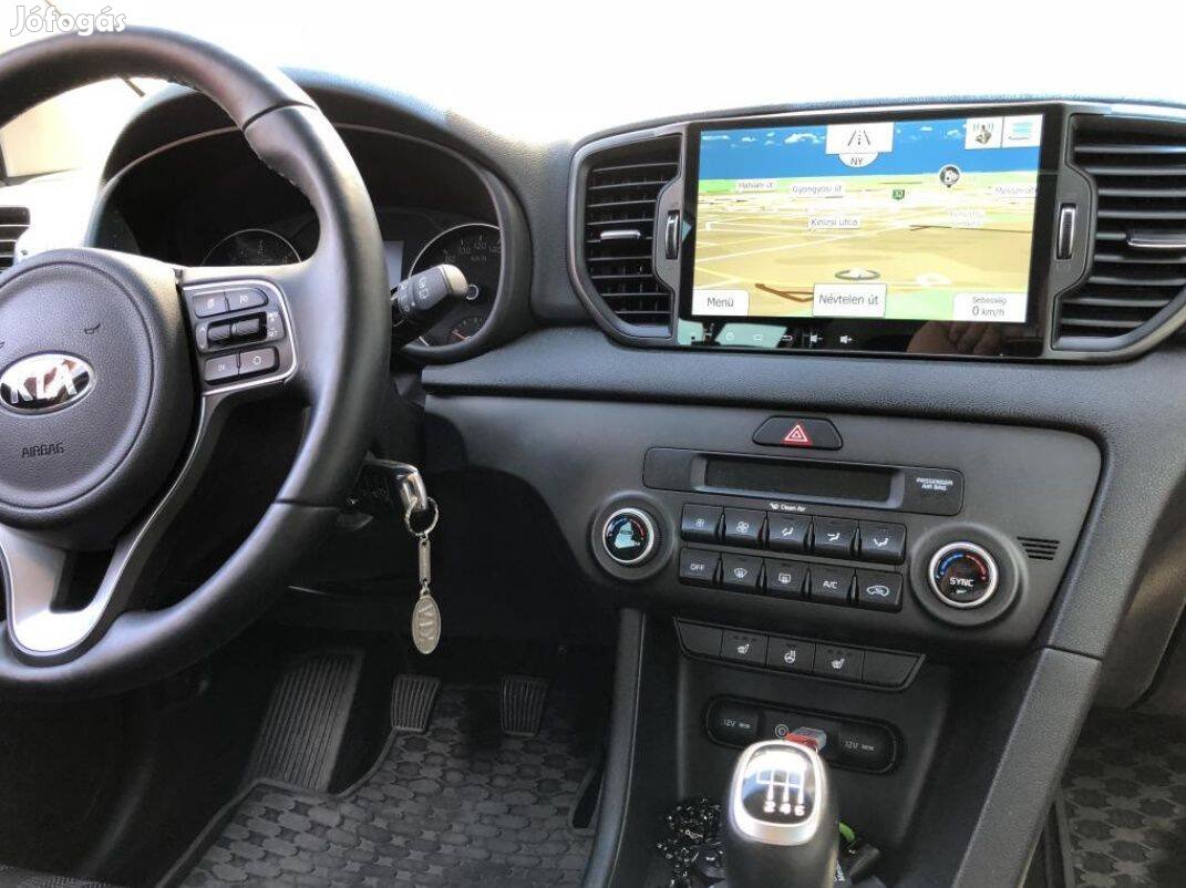 Kia Sportage Carplay Multimédia Android GPS Rádió Tolatókamerával